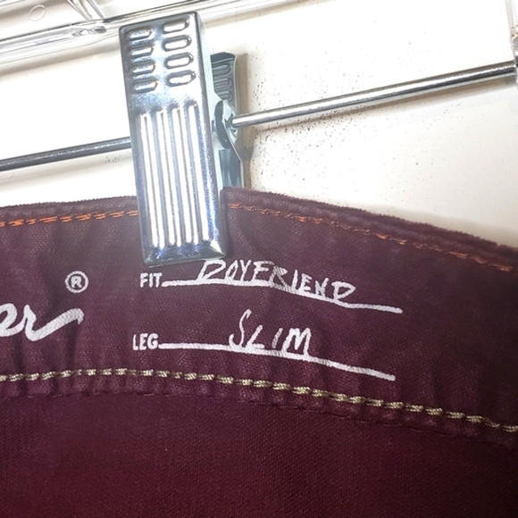 Eddie Bauer Maroon Corduroy Boyfriend Slim Jeans - Picture 5 of 6